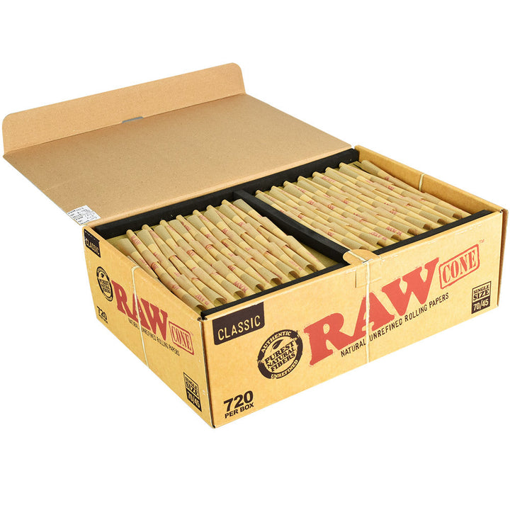720PC - RAW Classic Single Size Bulk Cones - 70/45 - Headshop.com