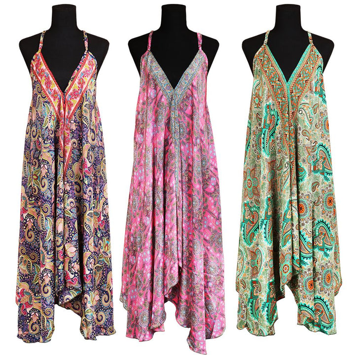 Halter Top Silk Full Length Dress - Headshop.com