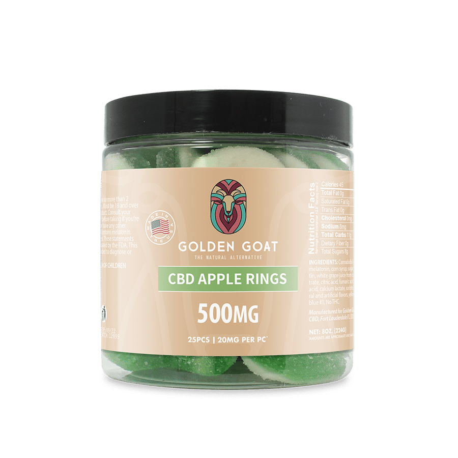 CBD Gummies 500MG - Apple Rings - Headshop.com