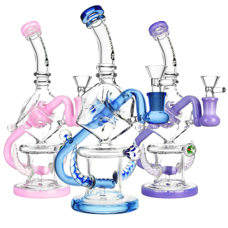 Pulsar Tesseract Water Pipe - 9.75"/14mm F/Colors Vary - Headshop.com