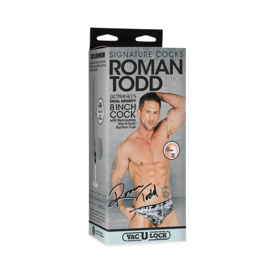 Signature Cocks Roman Todd ULTRASKYN Cock with Removable Vac-U-Lock Suction Cup 8in Vanilla - Headshop.com