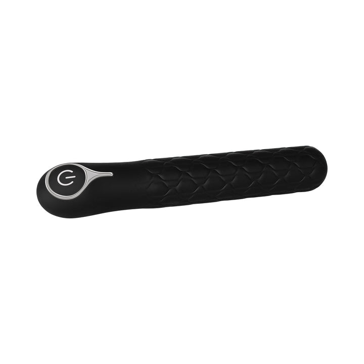 Evolved Quilted Love Rechargeable Textured Silicone Sli mline Vibrator Black - Headshop.com