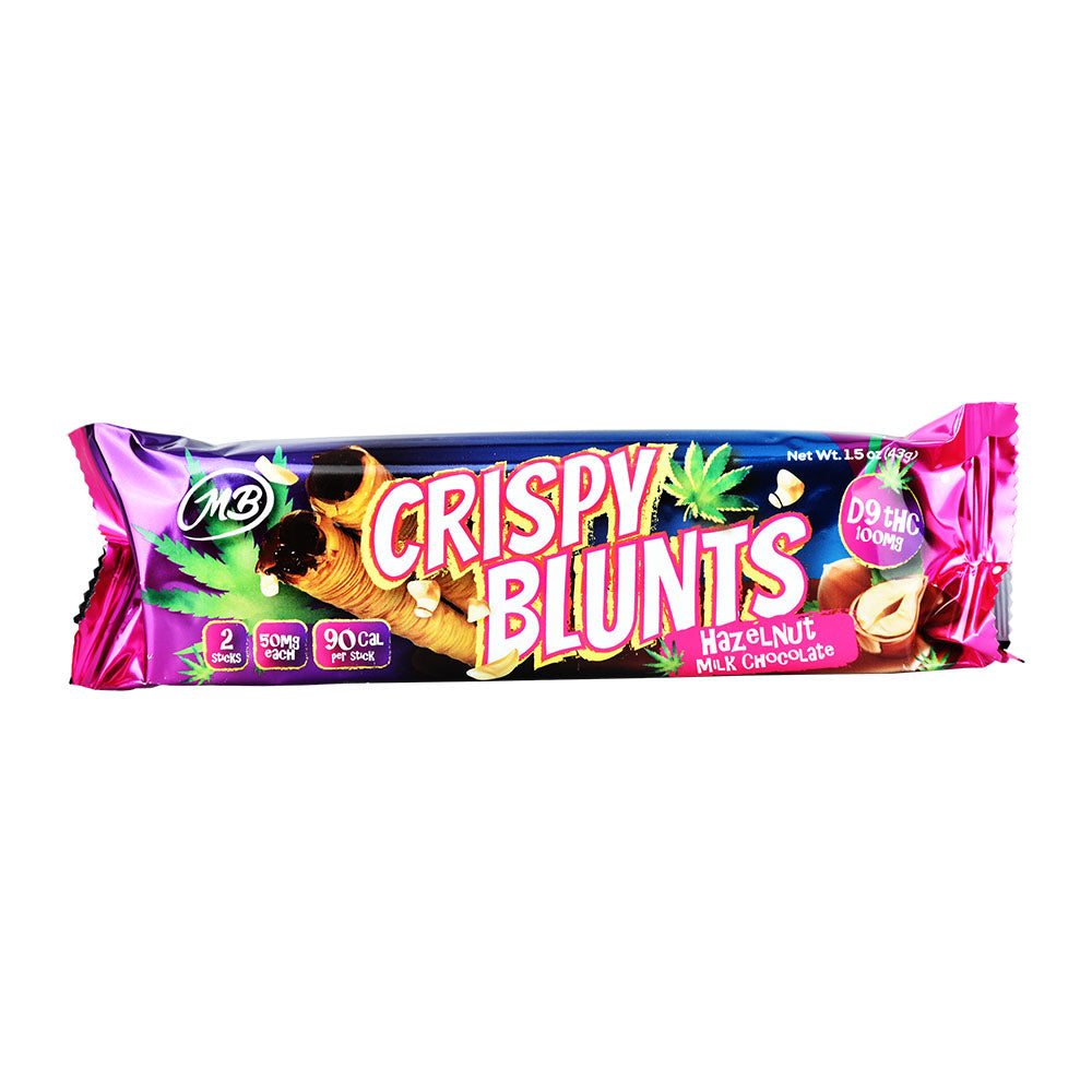 10PC DISPLAY - Crispy Blunts D9 Phyllo Dough - 100MG / 2pc / Hazelnut Chocolate - Headshop.com