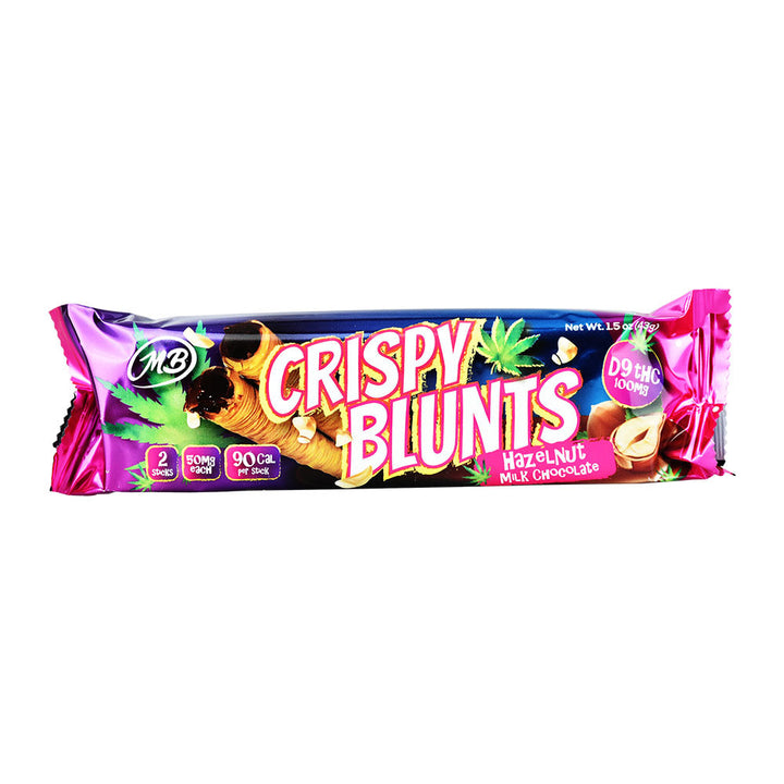 10PC DISPLAY - Crispy Blunts D9 Phyllo Dough - 100MG / 2pc / Hazelnut Chocolate - Headshop.com