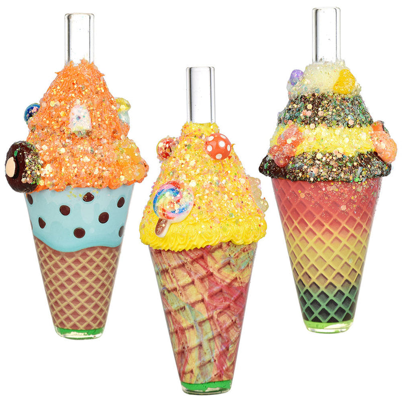 Dabtized Ice Cream Chillum - 5.25" / Colors Vary - Headshop.com