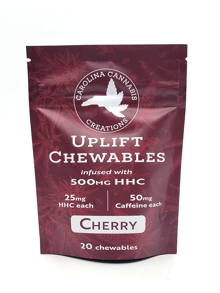 Uplift Chewables | HHC+Caffeine | Cherry 20ct bag - Headshop.com