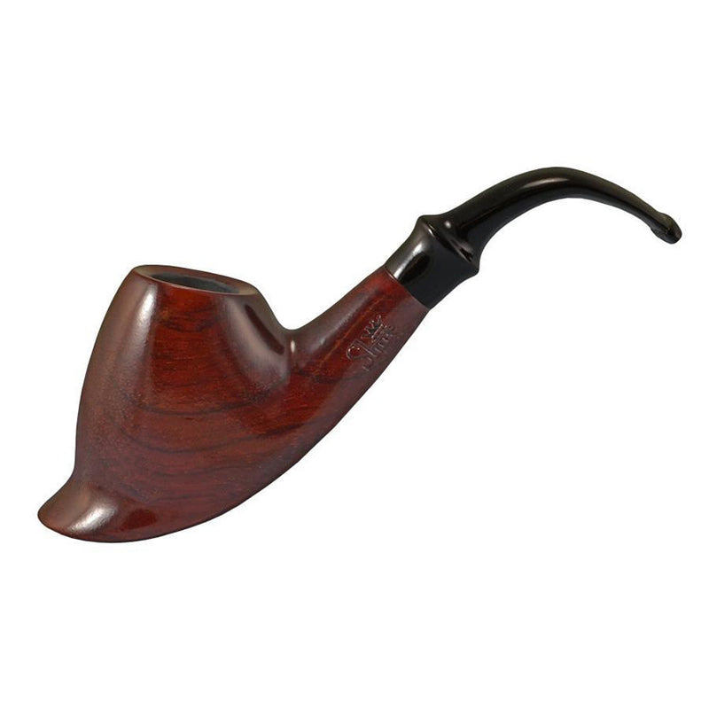 Pulsar Shire Pipes Bent Volcano Cherry Wood Tobacco Pipe - 6â€ - Headshop.com