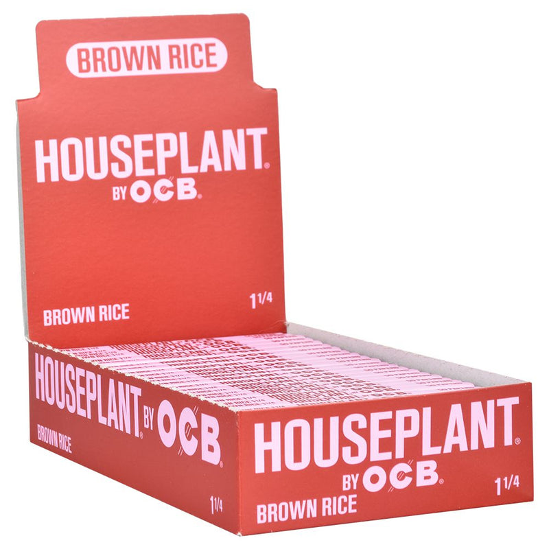 24CT DISP - Houseplant by OCB Rolling Papers - Brown Rice / 50pc / 1 1/4" - Headshop.com