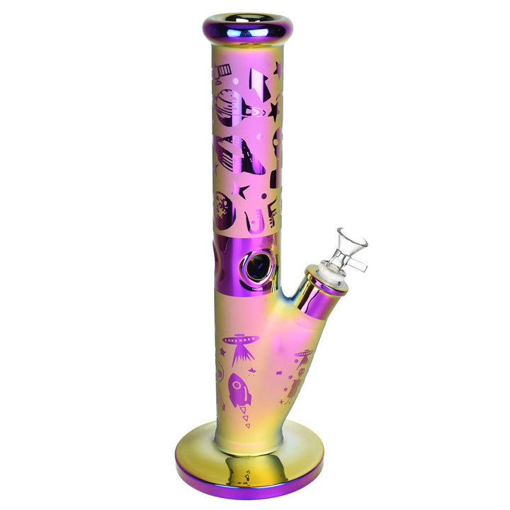 UFO Love Electroplated Straight Tube Bong - Headshop.com