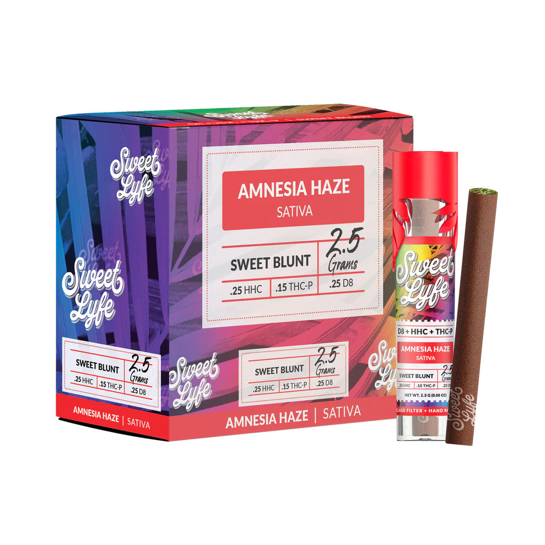 Sweet Blunt D8, HHC, THC-P D8, HHC, THC-P - Amnesia Haze (Sativa) - Headshop.com