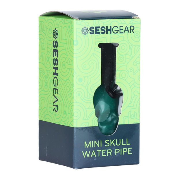 SeshGear Pastel Skull Glass Water Pipe - 6" / Colors Vary - Headshop.com