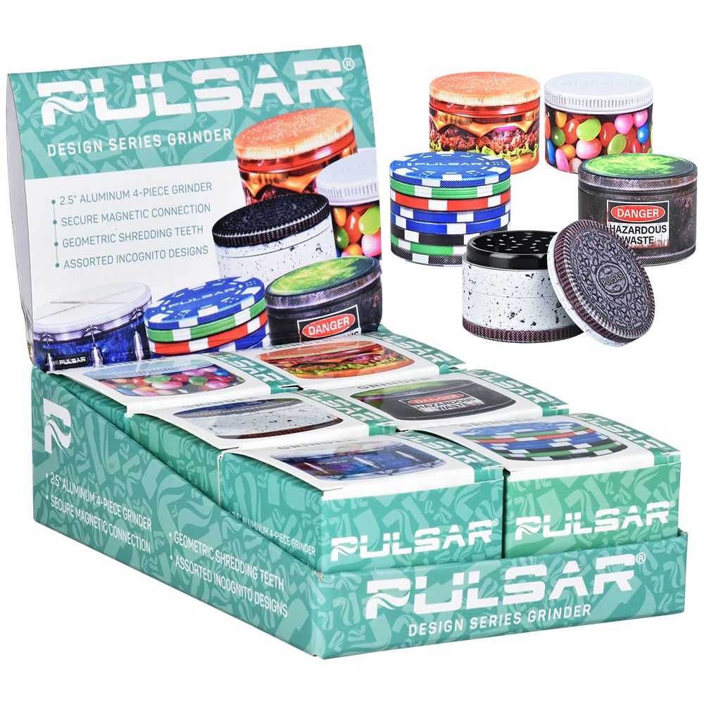 Pulsar OBJEX Design Series Aluminum Grinder | 4pc | 2.5" - Headshop.com