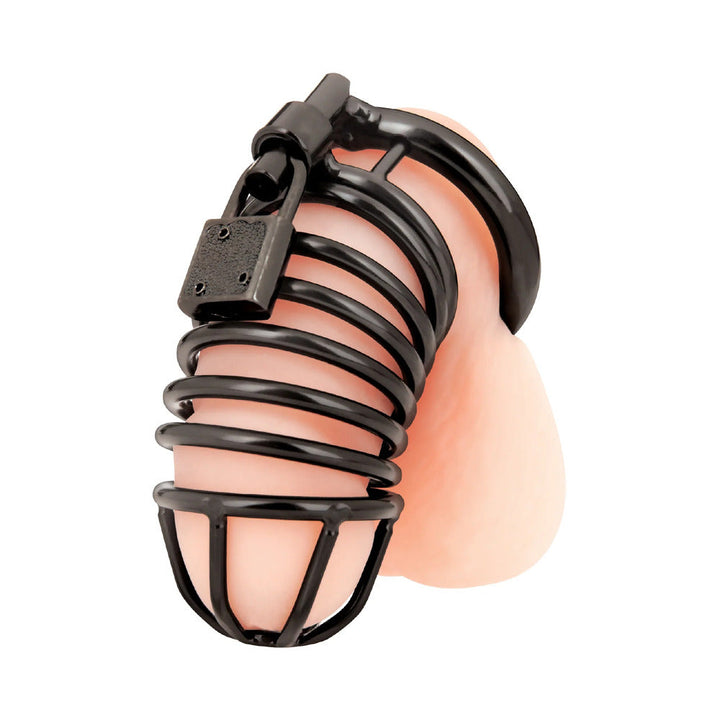 Blue Line Deluxe Chastity Cage Black - Headshop.com