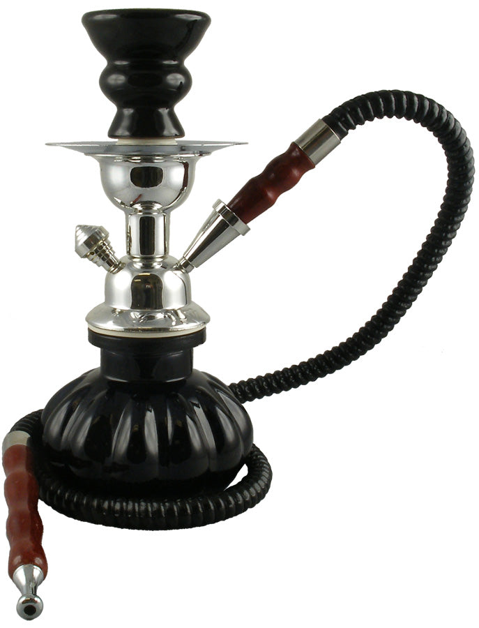 Pumpkin Style 1-Hose Hookah - 9" / Colors Vary - Headshop.com