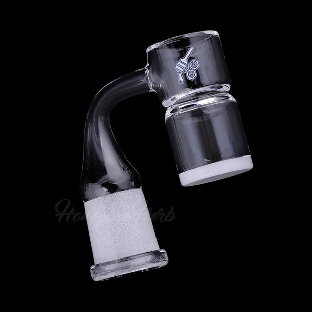 HONEY & MILK BEVEL SPLASH BUCKET QUARTZ BANGER - 90° DEGREE | YL - Headshop.com