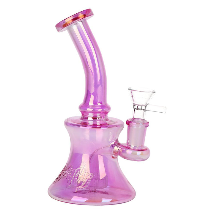 Dogg Lbs Everyday Electroplated Glass Water Pipe - 6.75" / 14mm F / Colors Vary