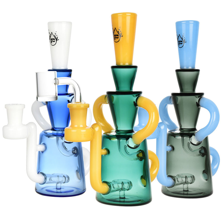 Pulsar Bi Color Recycler Rig - 8.25" / 14mm F / Colors Vary - Headshop.com
