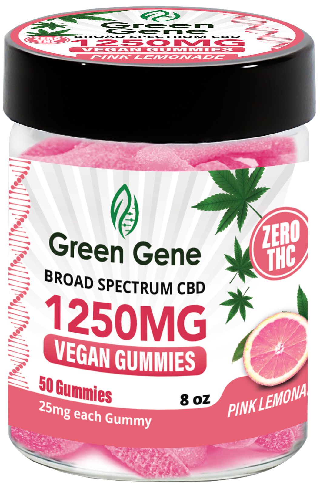 Green Genie CBD Vegan Pectin Infused Gummies w/ B12 Vitamins (625MG - 2500MG) - Headshop.com