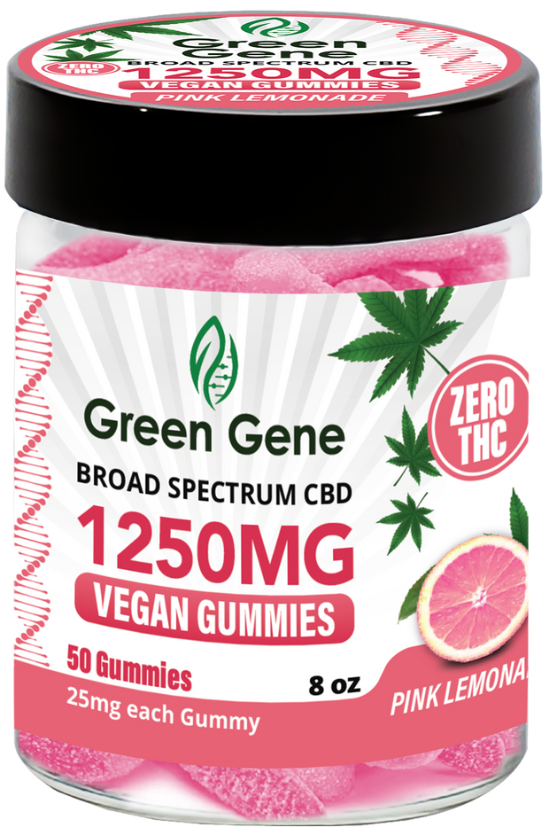 Green Genie CBD Vegan Pectin Infused Gummies w/ B12 Vitamins (625MG - 2500MG) - Headshop.com