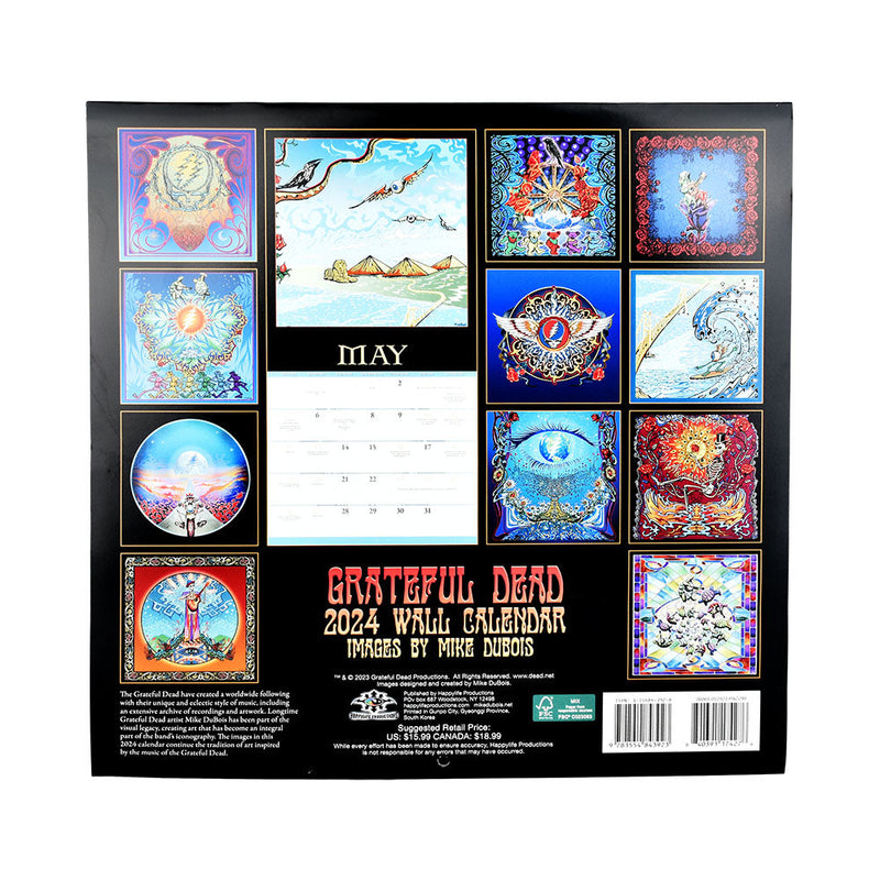 Grateful Dead 2024 Wall Calendar - 12" x 12" - Headshop.com