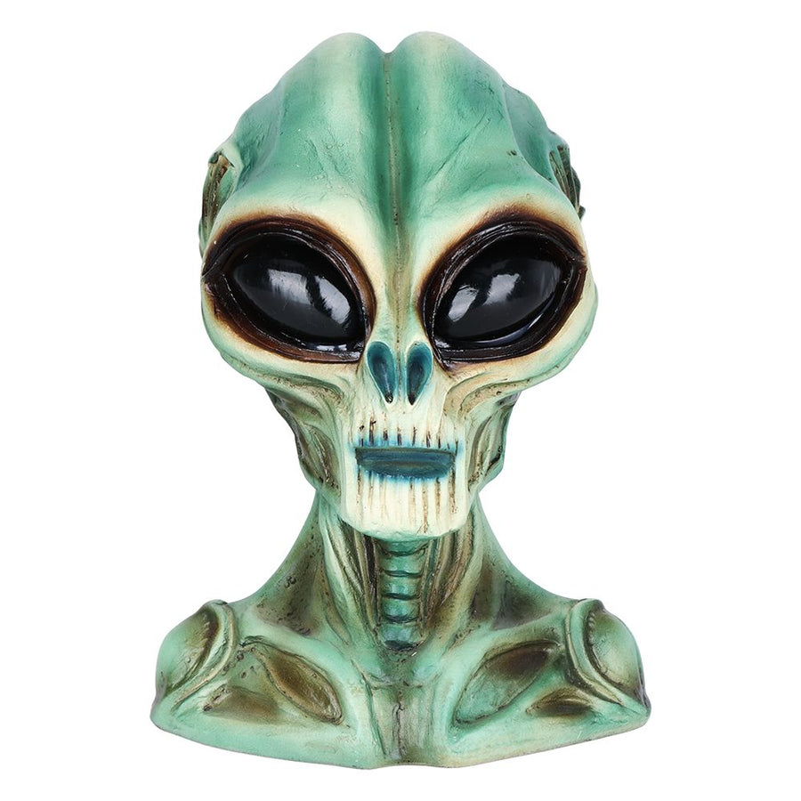 LED Alien Head Polyresin Statue - 8" - Headshop.com