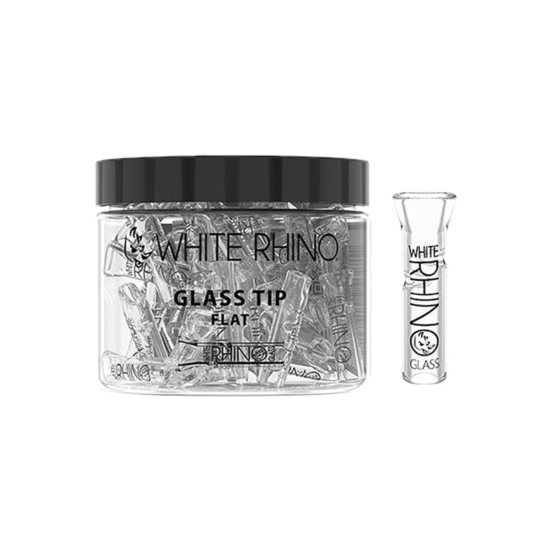 White Rhino Glass Tip | 50pc Jar - Headshop.com