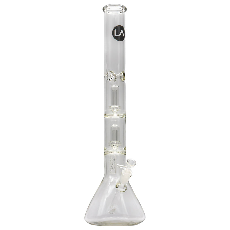 LA Pipes Thick Glass Beaker Showerhead Perc Bong - Headshop.com