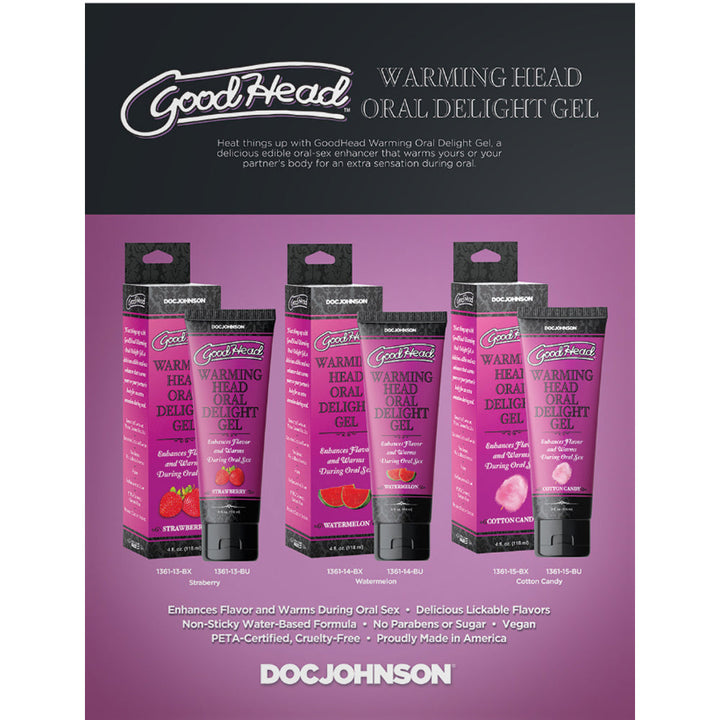 GoodHead Warming Head Oral Delight Gel Cotton Candy 4 oz.