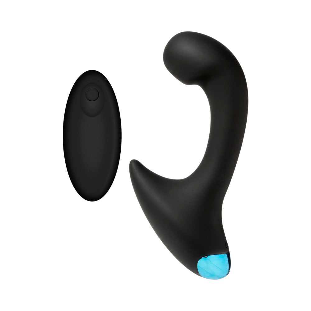 OptiMALE Vibrating P-Massager with Wireless Remote Black - Headshop.com