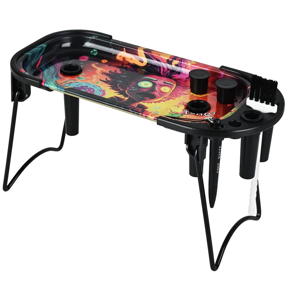 Elevated Metal Rolling Tray & Cone Loader Kit - Tie Dye Leaf - Headshop.com