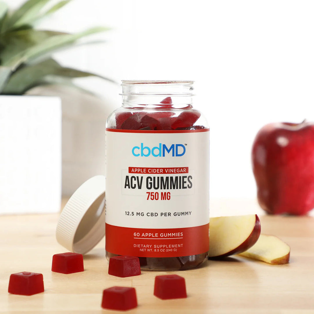 cbdMD CBD Apple Cider Vinegar Gummies - 750MG, 60ct - Headshop.com