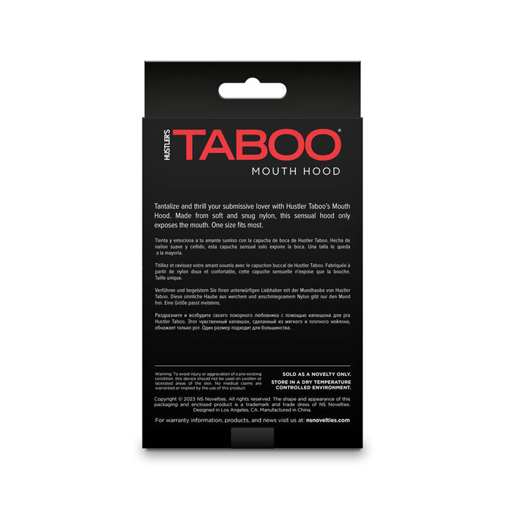 Hustler Taboo Mouth Hood Black - Headshop.com