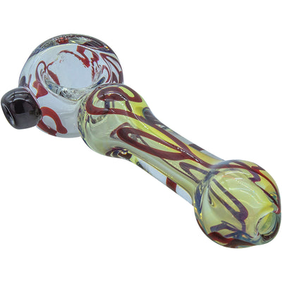LA Pipes "Painted Warrior Spoon" Glass Pipe - Headshop.com
