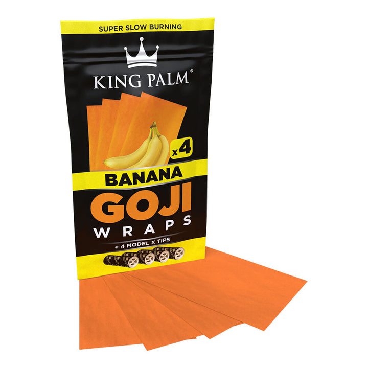 King Palm Goji Wraps & Filter Tips | 4pk | 15pc Display - Headshop.com