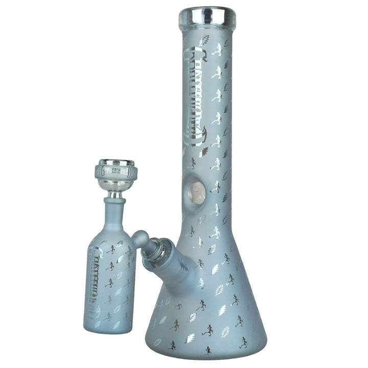 Grateful Dead x Pulsar Bolts And Skellies Glass Beaker Water Pipe Set | 13.75" | 14mm F - Headshop.com
