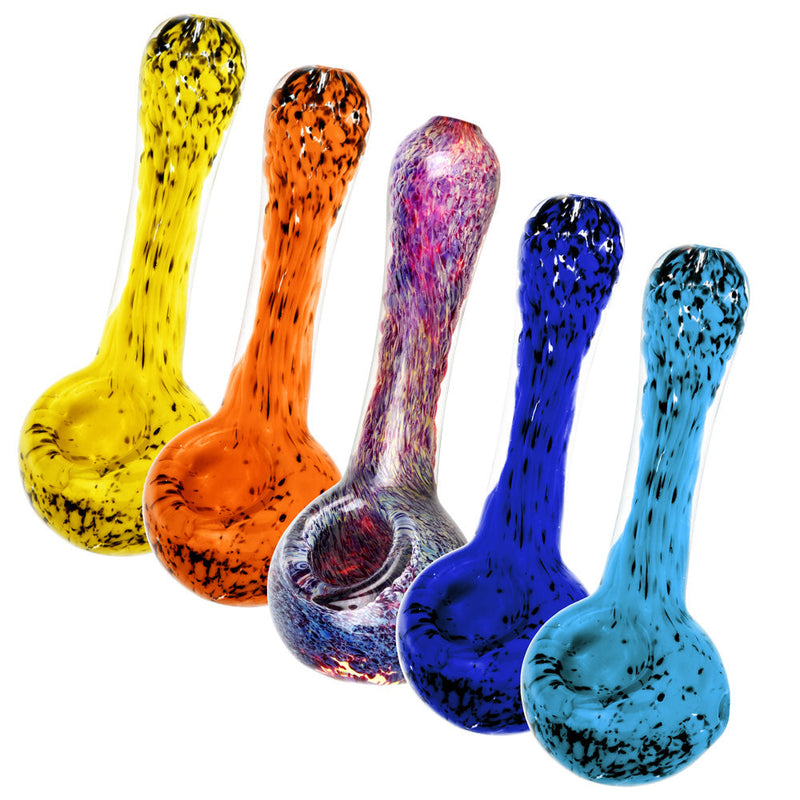 Pulsar Melting Color Fritted Spoon Pipe - 4.5" / Colors Vary - Headshop.com