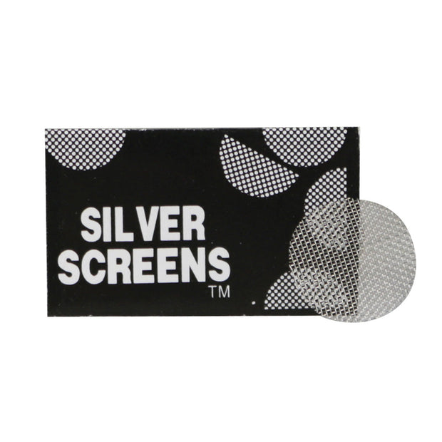 100PC SET - Pipe Screen Filters - 1/2" / Silver - Headshop.com