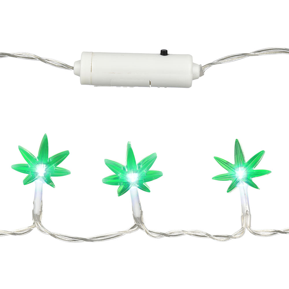 Pulsar LED Hemp Leaf Necklace - 36" - Headshop.com