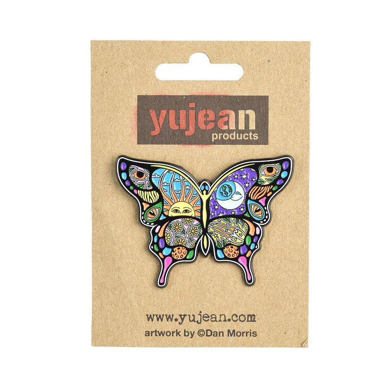 Dan Morris Butterfly Enamel Pin - 2"x1.5" - Headshop.com