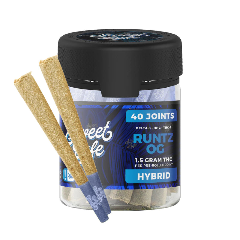 Sweet Lyfe  40 Pack of Joints D8+HHC+THCP - 1.5g per Joint - Runtz OG - Hybrid - Headshop.com
