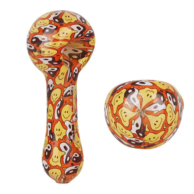 Pulsar Inside Print Glass Spoon Pipe | 5" - Headshop.com