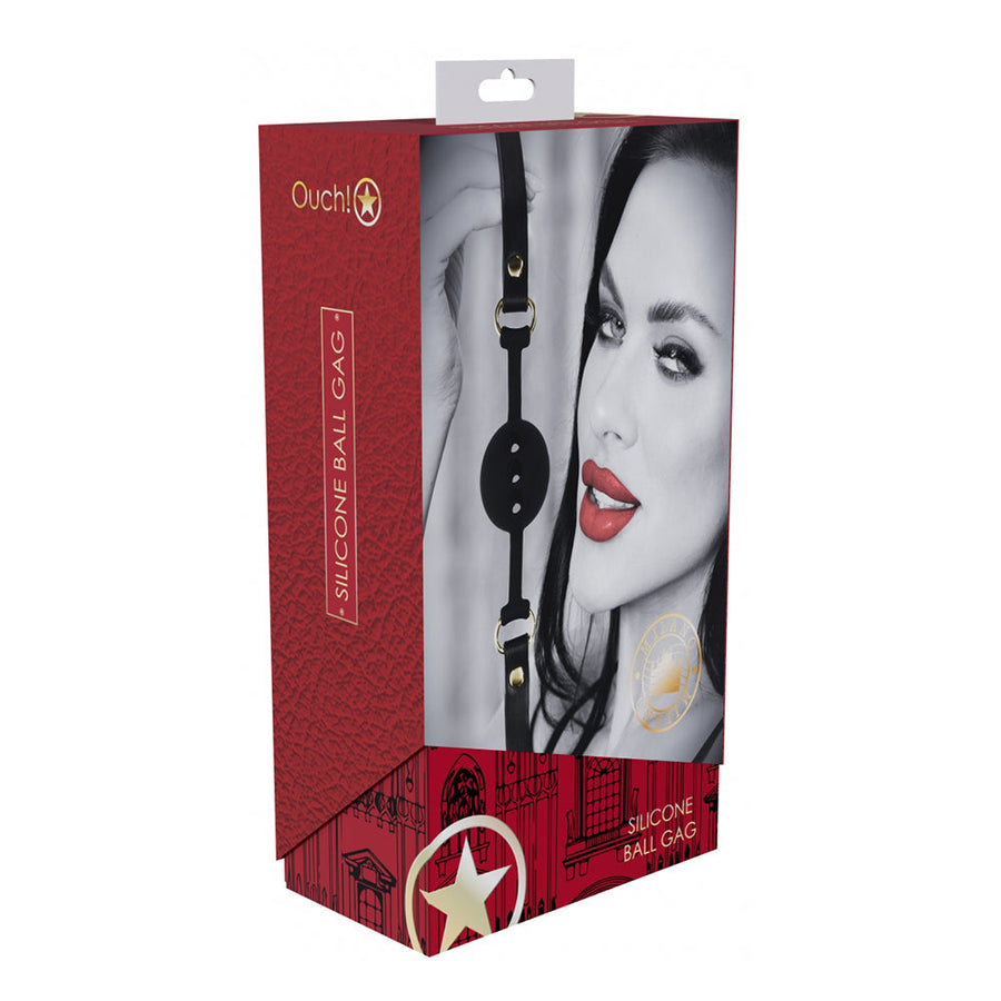 Ouch! International Milan Collection Silicone Ball Gag - Headshop.com