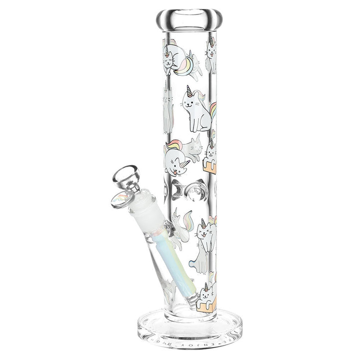Pulsar Caticorn Design Series Straight Tube Water Pipe | 12" | 14mm F - Headshop.com
