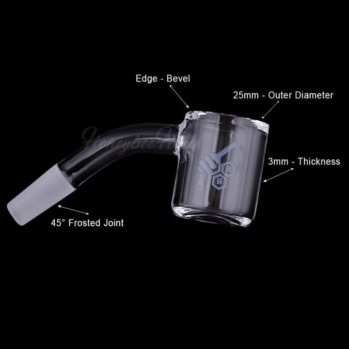 ORIGINAL BEVEL QUARTZ BANGER - 45° DEGREE | YL - Headshop.com
