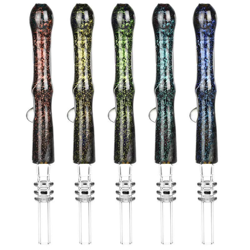 Pulsar Galaxy Glass Dab Straw - 6.5" / Colors Vary - Headshop.com