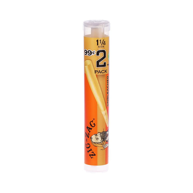 24CT DISPLAY - Zig Zag Pre-Priced Unbleached Cones - 1 1/4 / 2pc