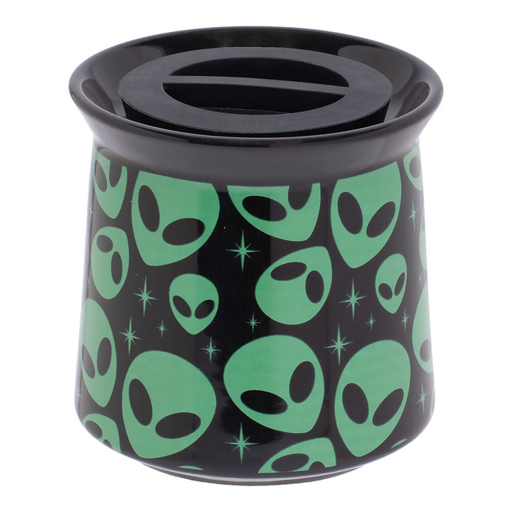 6PC DISPLAY - Fujima Wide Mouth Ceramic Stash Jar - 3fl oz / Assorted Designs - Headshop.com