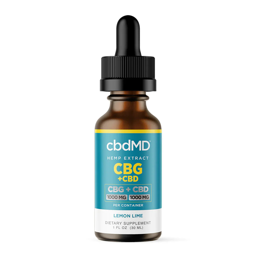 CBD Oil Tincture Drops Lemon Lime 1000MG CBD + 1000MG CBG - Headshop.com