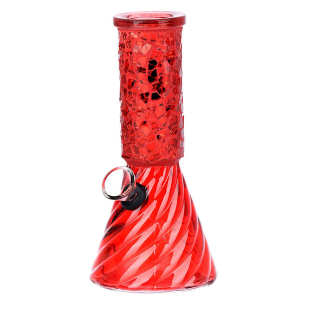 6CT DISPLAY - SeshGear Crystalline Beaker Mini Glass Water Pipe - 6" / Grommet / Assorted Colors - Headshop.com