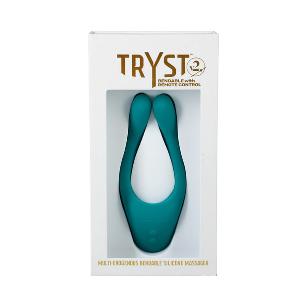 TRYST V2 Bendable Multi Erogenous Zone Massager with Remote Teal - Headshop.com